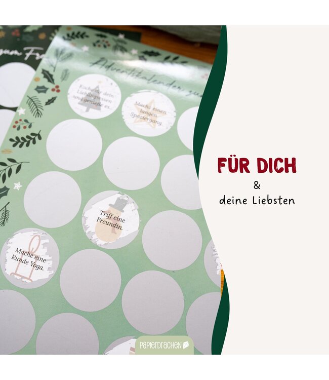 Papierdrachen  Adventskalender zum Freirubbeln – Kleine Auszeit