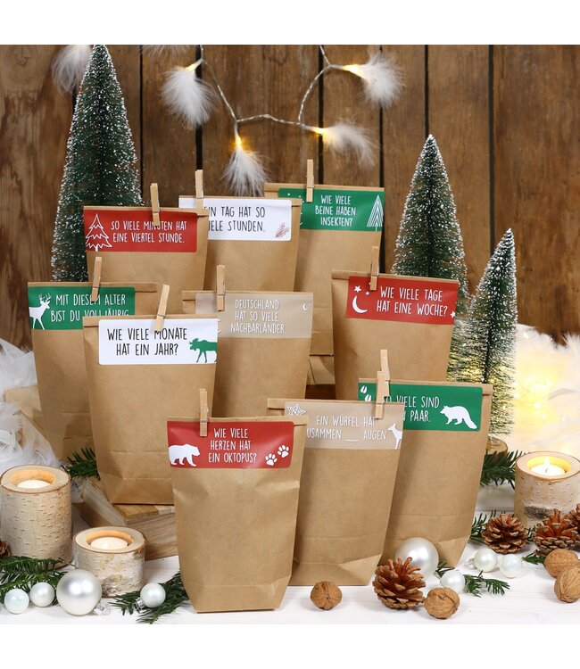 Papierdrachen  Adventskalender – Kinderquiz