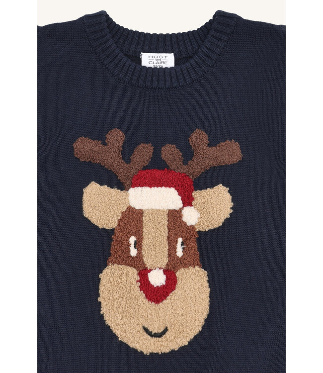 Hust and Claire Princo Pullunder mit Rentier - Biobaumwolle marineblau