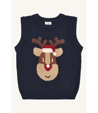 Hust and Claire Princo Pullunder mit Rentier - Biobaumwolle marineblau