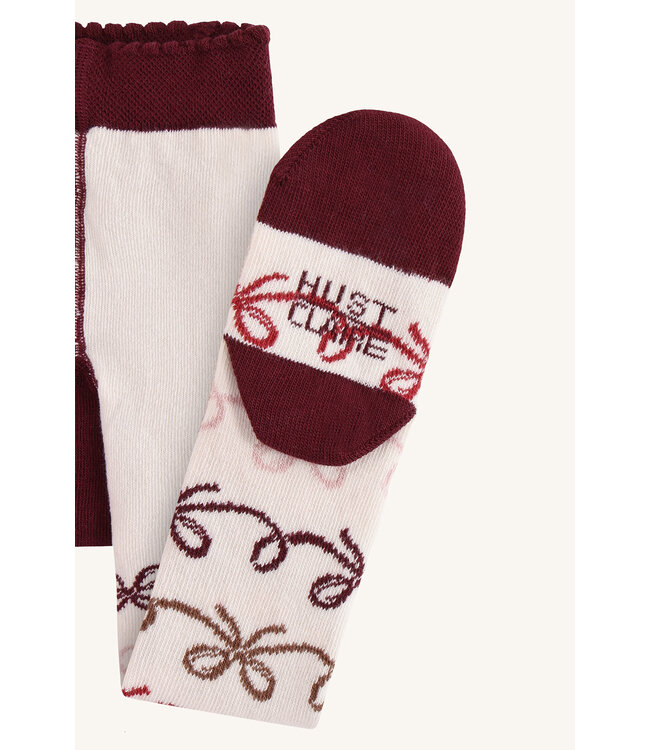 Hust and Claire Strumpfhose festlich mit Schleifen - Baumwolle