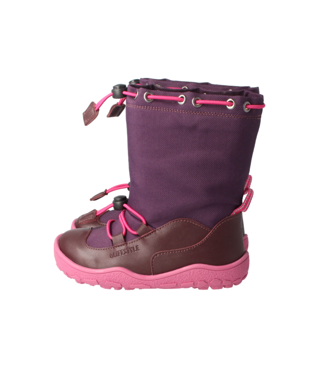 bLifestyle Barfuss-Stiefel Lippenbär Style vegan TEX pflaume