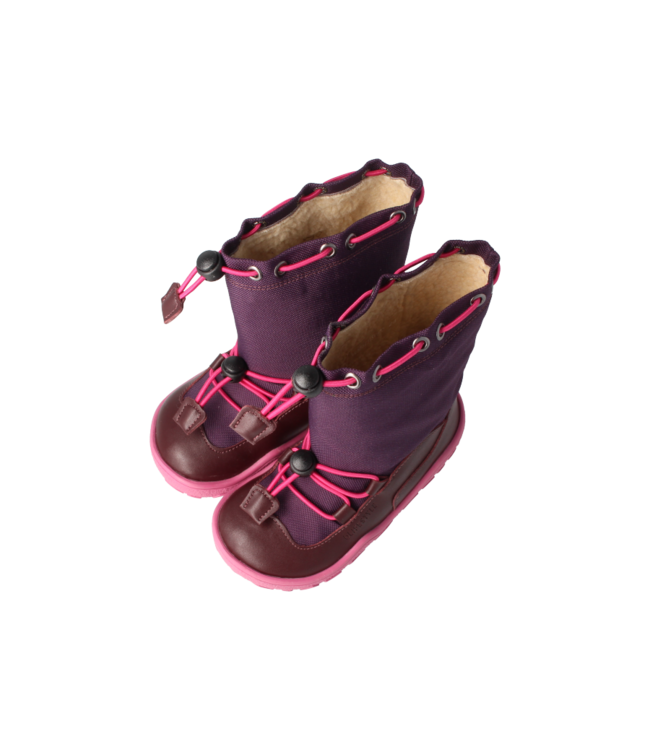 bLifestyle Barfuss-Stiefel Lippenbär Style vegan TEX pflaume