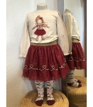 Hust and Claire Tüllrock festlich mit Herzen und Glitzer - teaberry