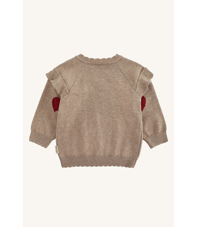 Hust and Claire Pullover mit Herz - Biobaumwolle - biscuit