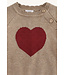 Hust and Claire Pullover mit Herz - Biobaumwolle - biscuit