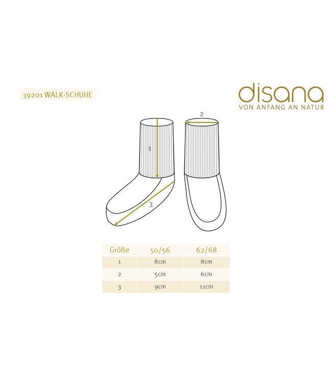 Disana disana Walk-Schuhe - Füsslinge Baby Merinowolle Indigo