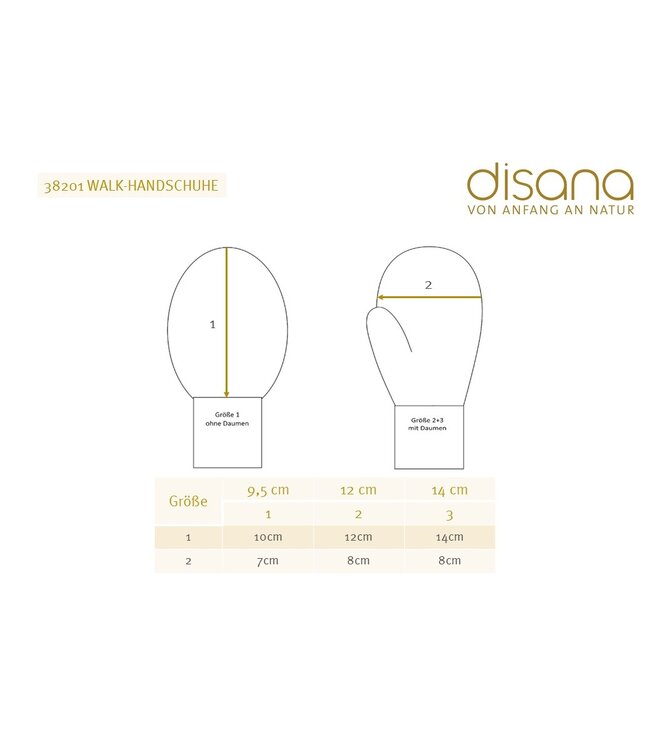 Disana disana Walkhandschuhe Merinowolle Softpink