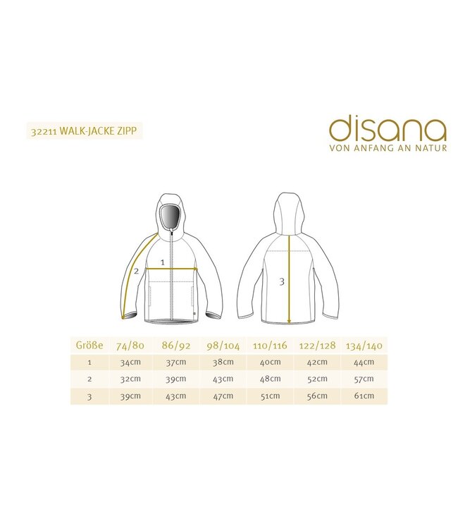 Disana Walk-Jacke Zipp - mit Reissverschluss - Softpink