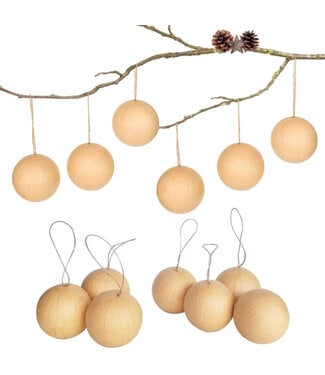 Papierdrachen 13 Weihnachtskugeln aus Pappmaché – Braun