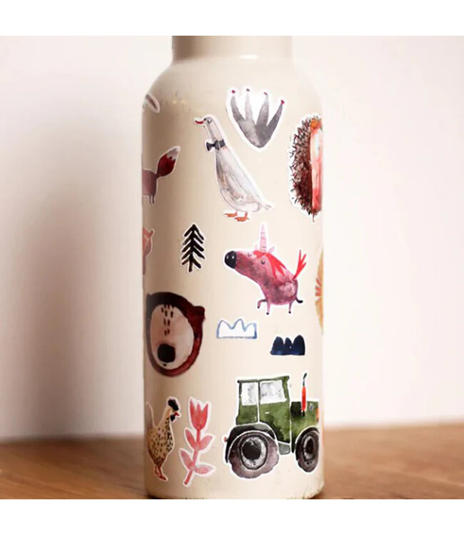 Halfbird Spülmaschinenfeste Sticker Bauernhof