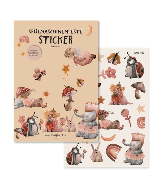 Halfbird Spülmaschinenfeste Sticker Feenwald