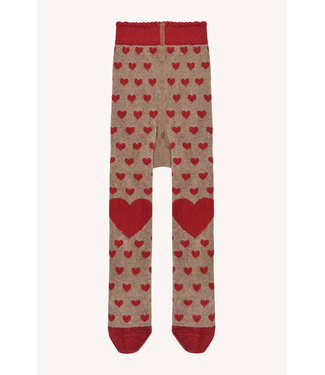 Hust and Claire Hust and Claire Strumpfhose festlich mit Herzmotiv – Bio-Baumwolle