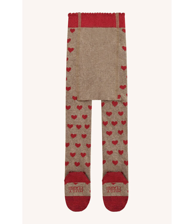 Hust and Claire Hust and Claire Strumpfhose festlich mit Herzmotiv – Bio-Baumwolle