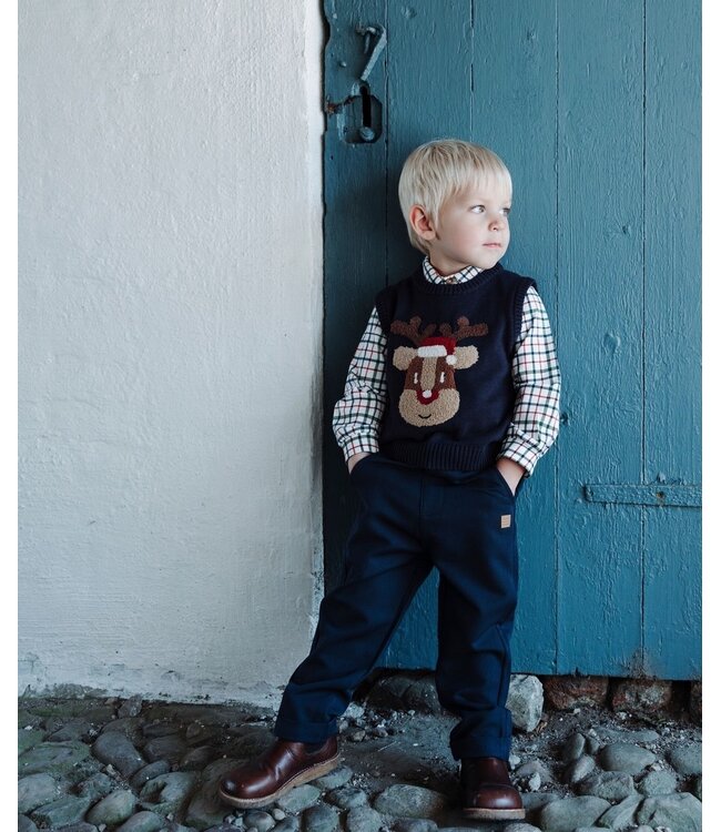 Hust and Claire Princo Pullunder mit Rentier - Biobaumwolle marineblau