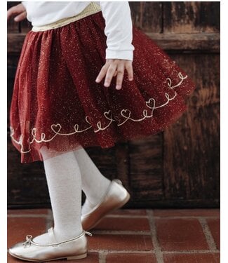 Hust and Claire Tüllrock festlich mit Herzen und Glitzer - teaberry