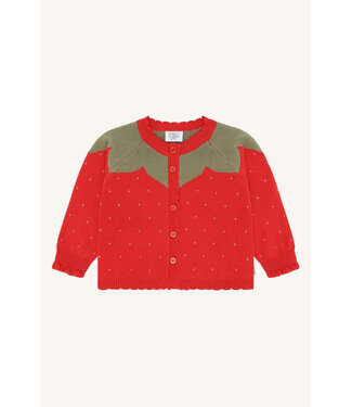 Hust and Claire Strickjacke Erdbeere Cilja - Biobaumwolle