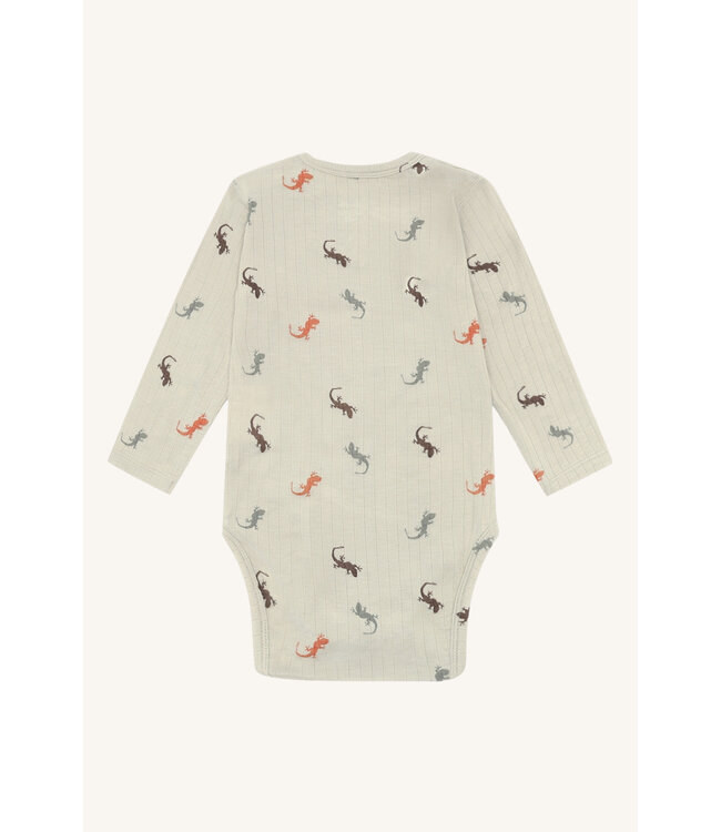 Hust and Claire Buller Body langarm Bambusviskose gerippt - Eidechse