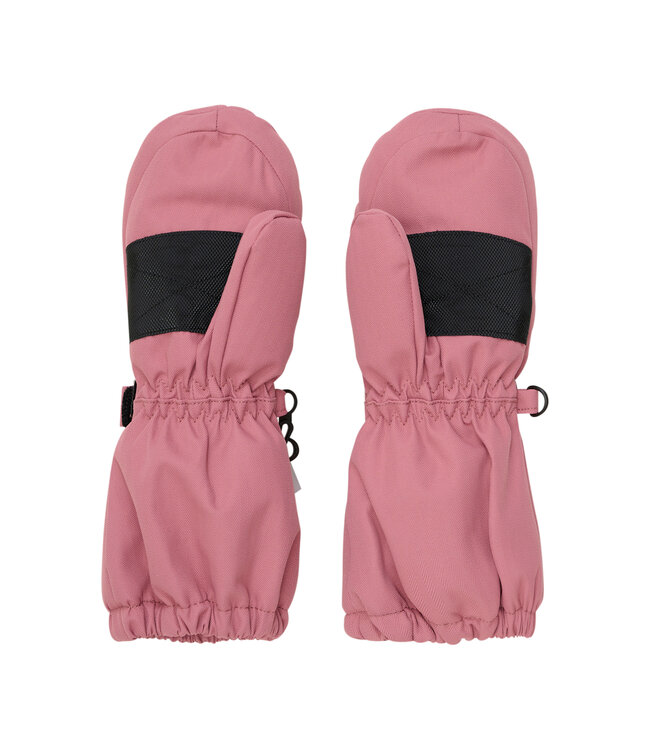 Minymo Fäustlinge mit Daumen und Klettverschluss rosa