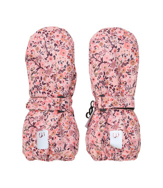 Minymo Fäustlinge mit Daumen und Klettverschluss Blümchen