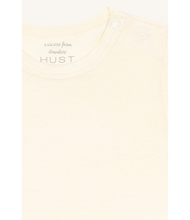 Hust and Claire Buller Body kurzarm Bambusviskose uni - sandshell