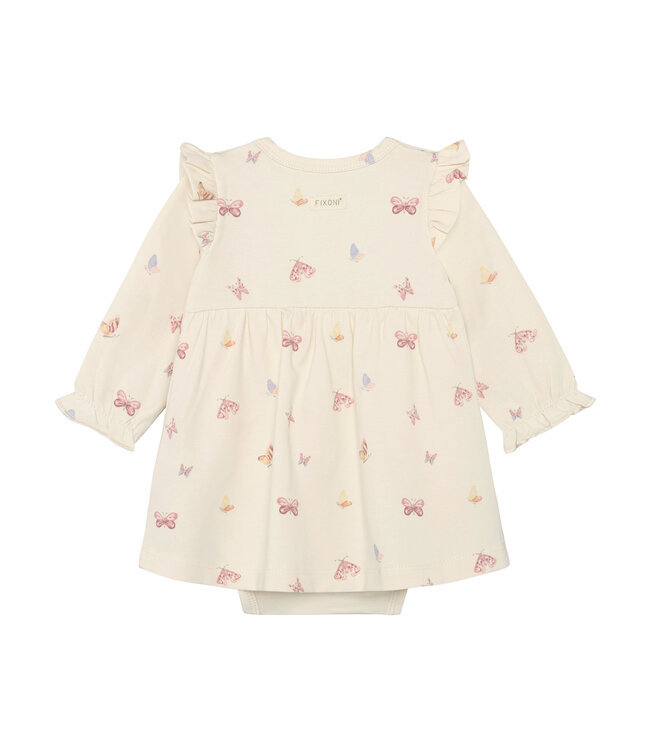 Fixoni Bodykleid langarm Schmetterlinge Biobaumwolle