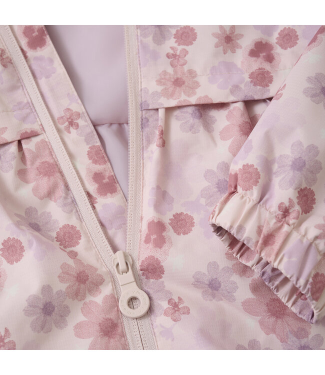 Minymo Softshell Regenjacke Blumendesign rosa