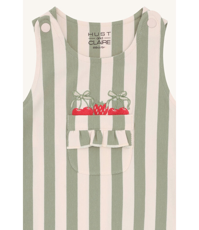 Hust and Claire Strampler Magadelna Kirsche-Erdbeere gestreift