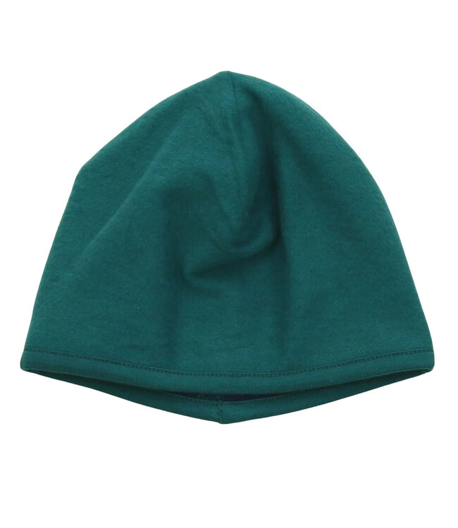 Enfant Terrible Wende Mütze Pferdedruck Biobaumwolle dark cobalt-smaragd