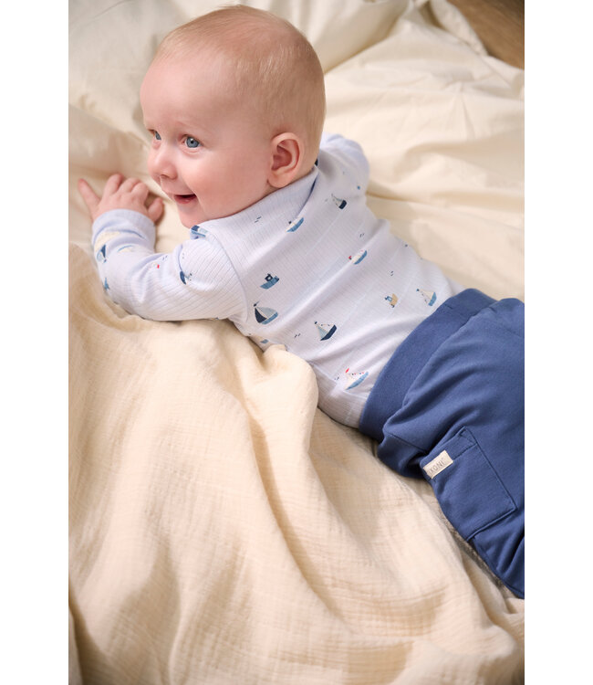 Fixoni Baby Jogginghose Bambusviskose/Baumwolle vintage indigo