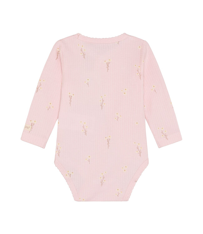 Fixoni Wickelbody langarm Blumen Baumwolle/Modal potpourri