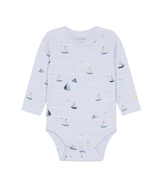 Fixoni Body langarm Schiffe Baumwolle/Modal artic ice