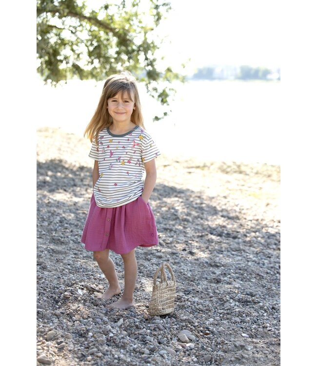 Enfant Terrible Musselin Rock mit Knöpfen in Mallow