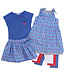 Enfant Terrible Voile Skort Kirschendruck in Sky Slue-Tomato aus Biobaumwolle