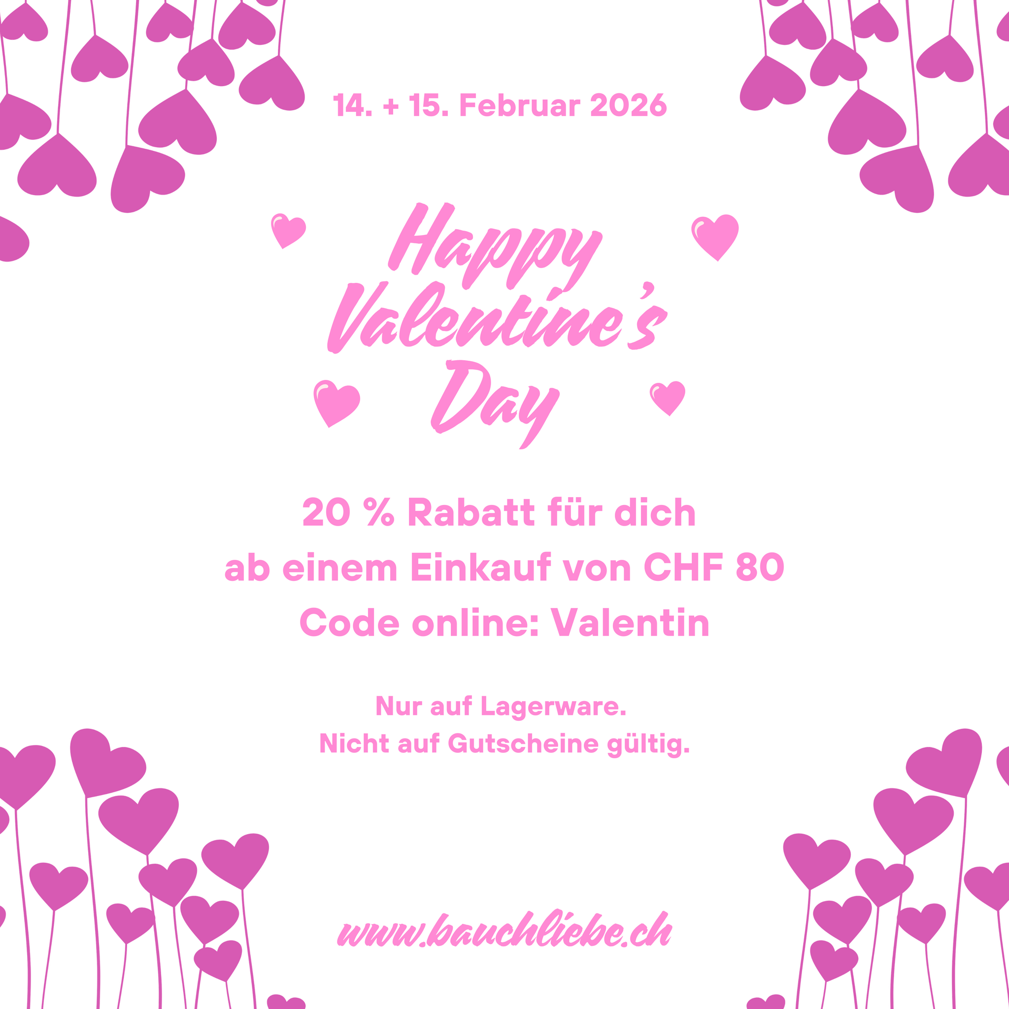 Valentin Aktion bei Bauchliebe.ch