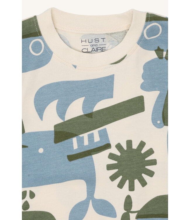 Hust and Claire T-Shirt Anton Oceanlife - Baumwolle - hellblau/grün