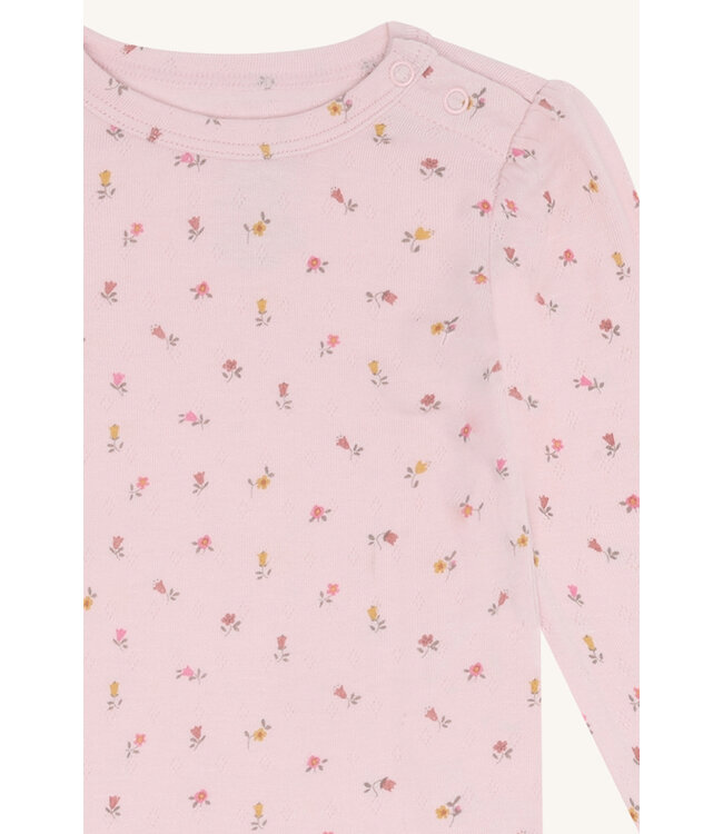 Hust and Claire Buller Body langarm Bambusviskose Vintage Pointelle - chalk pink