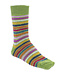 Hirsch Natur Vollplüschsocke - bunt geringelt - Wolle - maigrün