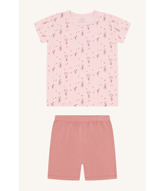 Hust and Claire Pyjama Set kurzarm aus Bambusviskose Gymnastik/Herzen