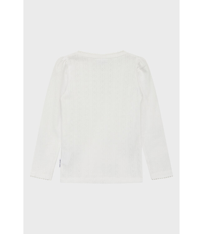 Hust and Claire Shirt langarm Andreia Pointellemuster ivory