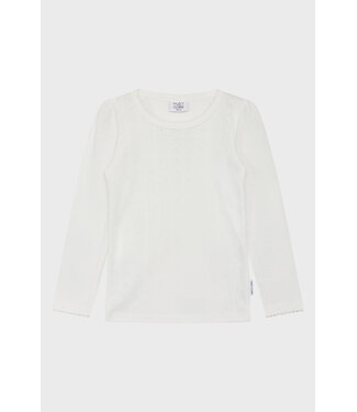 Hust and Claire Shirt langarm Andreia Pointellemuster ivory