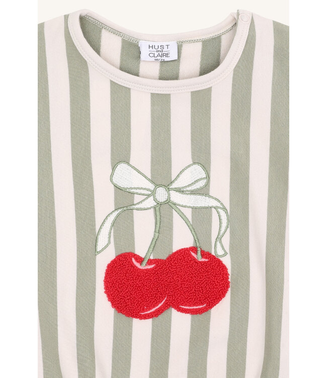 Hust and Claire Shirt langarm Sicilia Kirschen - gestreift