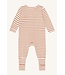 Hust and Claire Pyjama Mulle aus Bambusviskose mit Reissverschluss - gestreift- sunburn