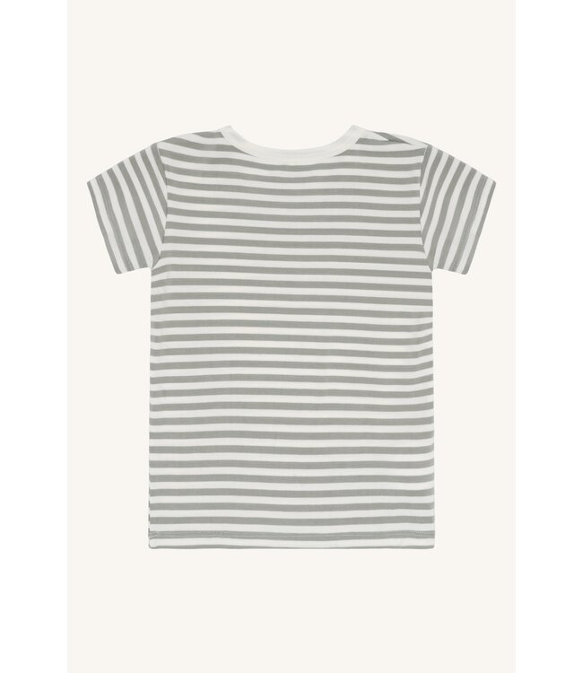 Hust and Claire Austin Shirt kurzarm Bambusviskose gestreift - Forest Fog