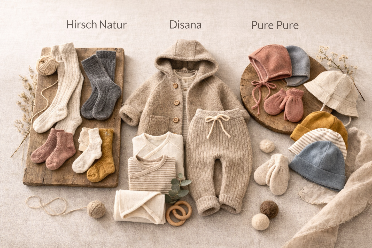 Hirsch Natur, Disana und Pure Pure by Bauer bei Bauchliebe.ch