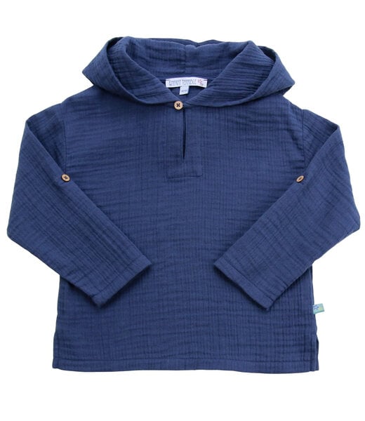 Enfant Terrible Musselin Hoodie bio - navyblau