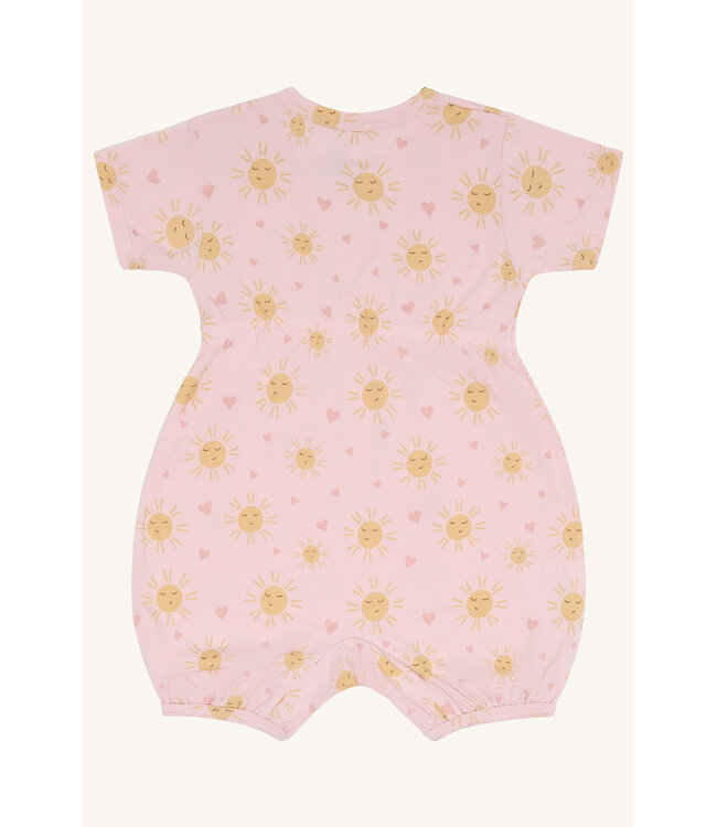 Hust and Claire  Strampler Milu kurzarm aus Bambusviskose  - Sonnen-Herzen