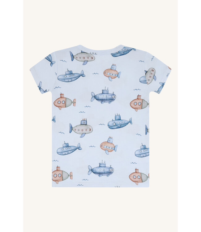 Hust and Claire Austin Shirt kurzarm Bambusviskose Uboot - water