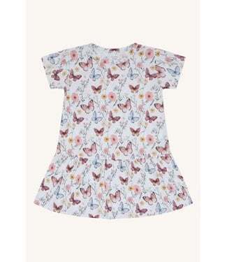 Hust and Claire Kleid Fuia aus Bambusviskose mit Schmetterlingen - water