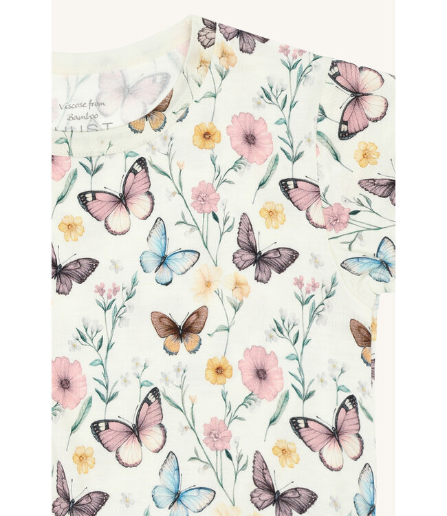 Hust and Claire Kleid Fuia aus Bambusviskose mit Schmetterlingen - ivory